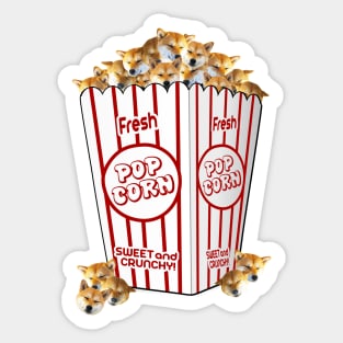 Shiba Inu Popcorn feat. Lilly the Shiba Inu Sticker